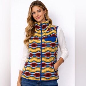 Patagonia Women's Fleece Vest Multicolor Aztec Pattern